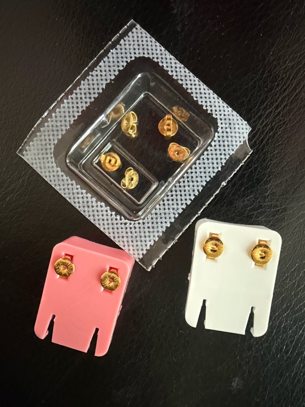 Studex USA replacement extra lost earring back gold in color NEW multiple pairs